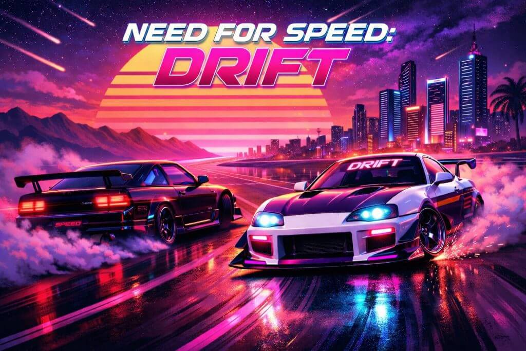 Retrowave Need for Speed Drift PC Game Free Download