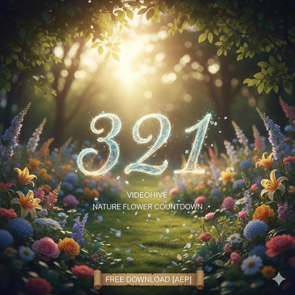 VideoHive – Nature Flower count down logo reveal [AEP]
