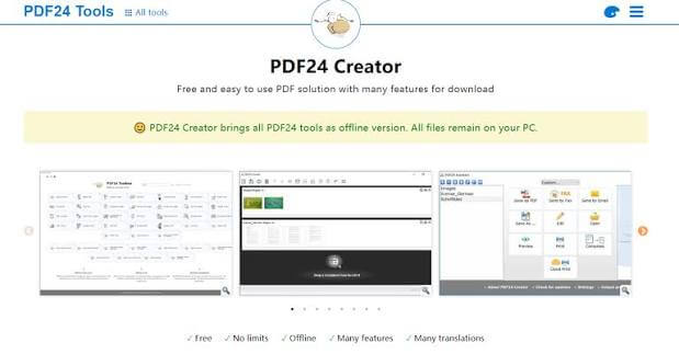 PDF24 Creator - Download and install